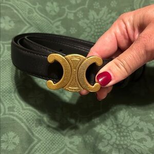 Designer inspired leather belt